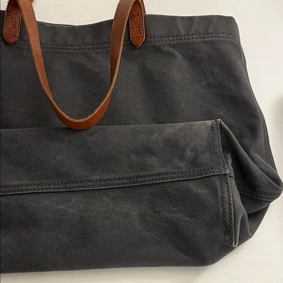 Madewell dark navy Tote with Brown leather Handles - Picture 10 of 16